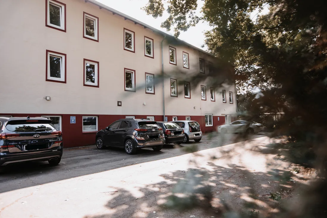 Free, camera-monitored parking at the Arcade Hostel